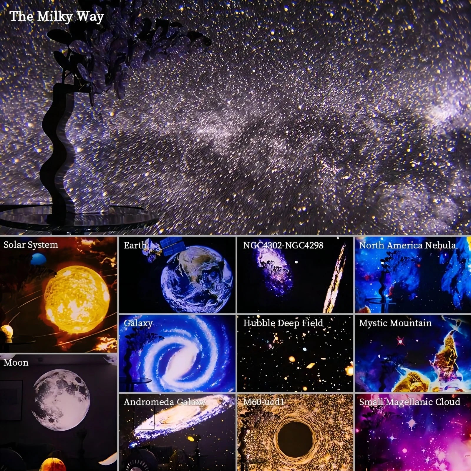 Galaxy Projector Night Light with 360 Degree Rotation - Smarsty