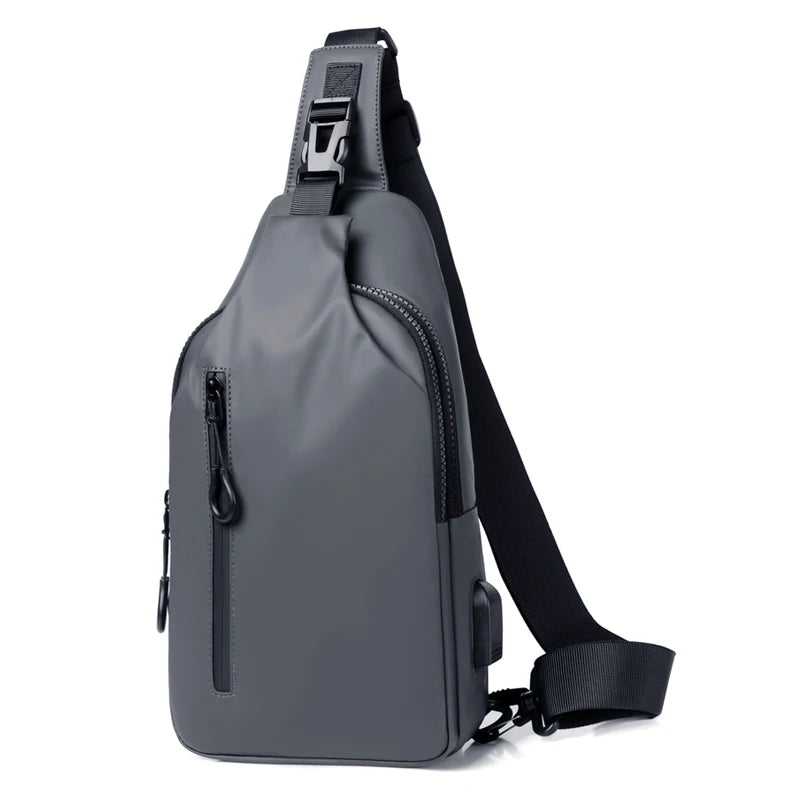 Mens USB Port Chest Bag For Daily Commute And Traveling - Smarsty