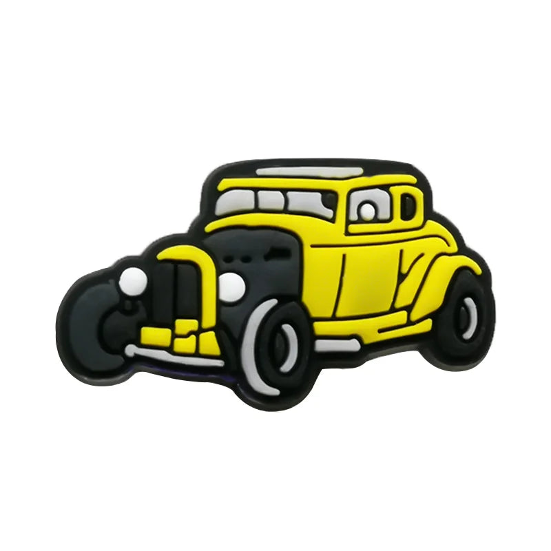 1-20pcs Car Shoe Charms Cool Vehicle Shoe Accessories Cartoon Decorations Pins for Men Boys Kids DIY Clog Buckle Garden Sandal