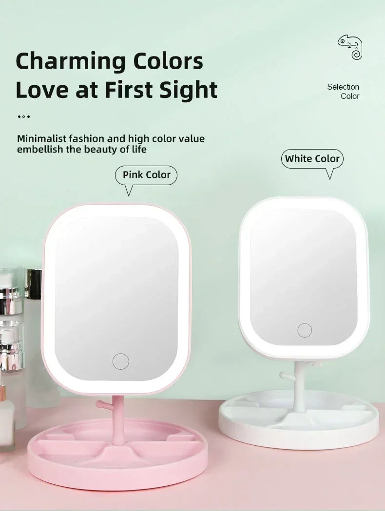 LED Vanity Mirror with Adjustable Three-Color Light - Smarsty