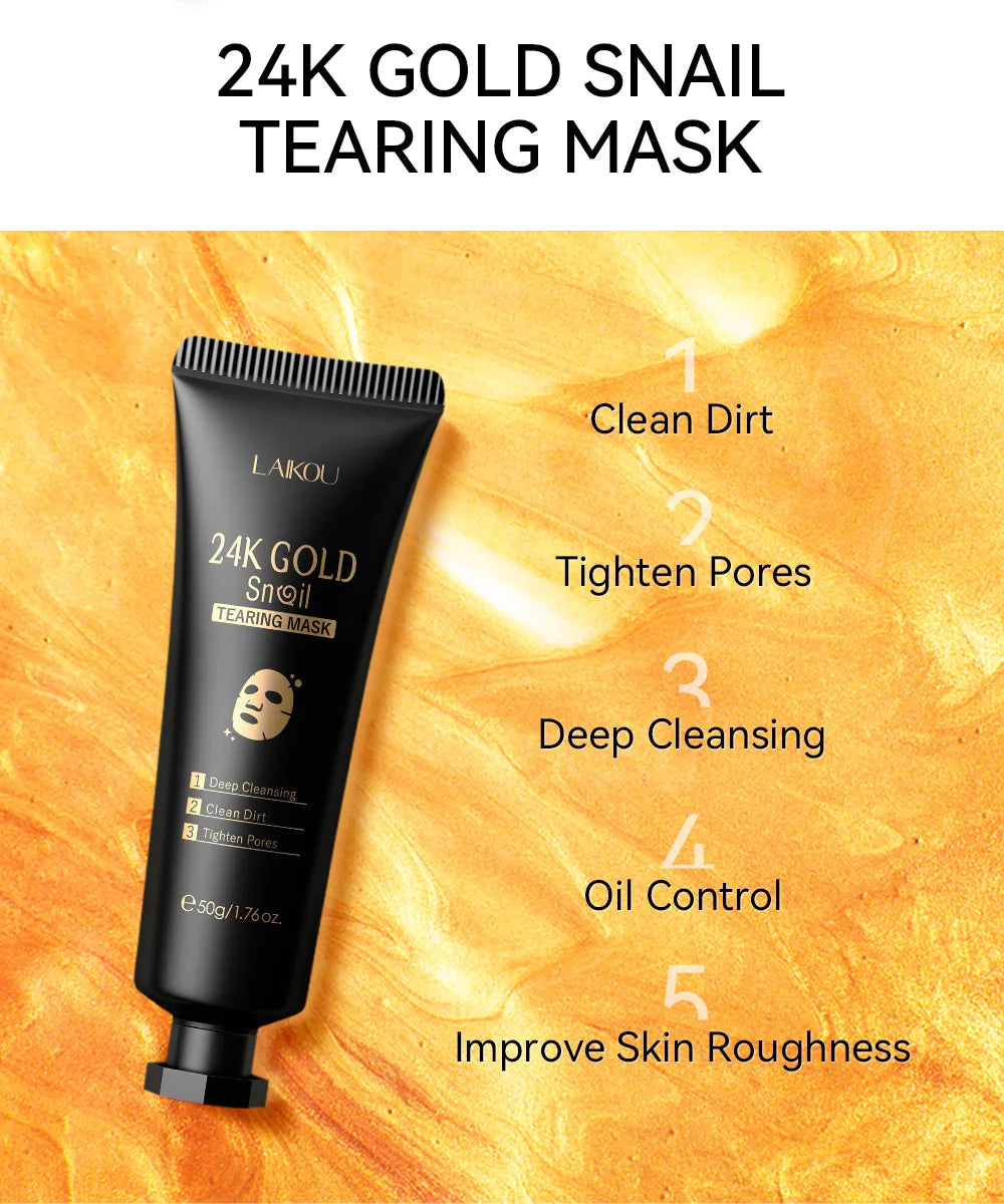 24K Gold Sakura Peeling Face Mask for Anti Aging - Smarsty