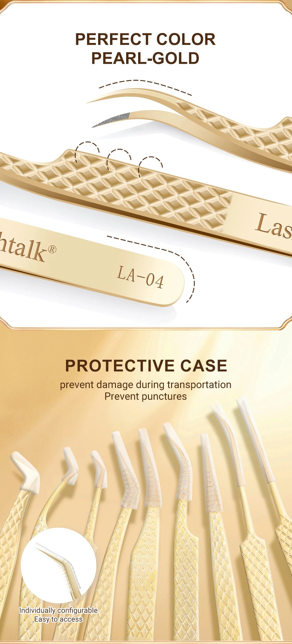 Precision Fiber Tip Eyelash Extension Tweezers with Diamond Grip - Smarsty