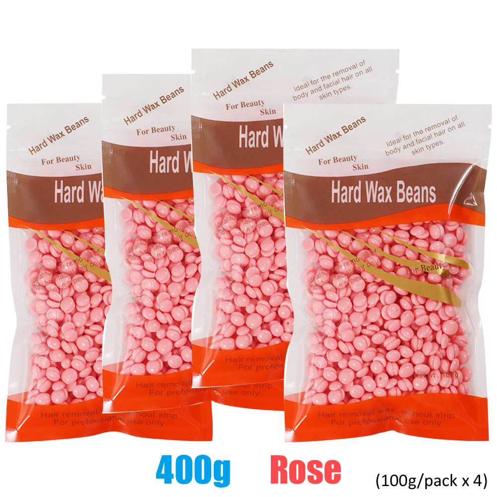 500g/200g/50g Hard Wax Beans for Hair Removal Body European Brazilian Pearl for Wax Warmer Waxing Beans for Wax Heater Machine - Smarsty