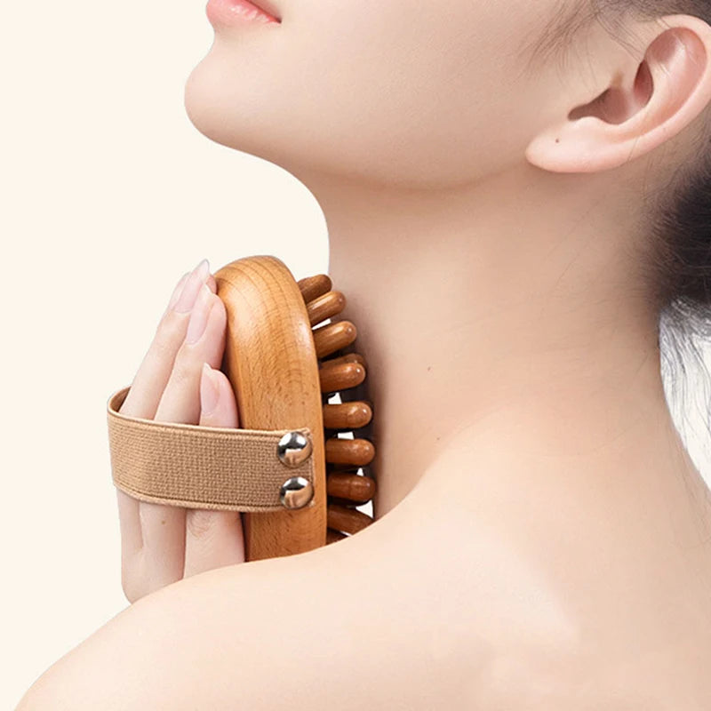 Ergonomic Wooden Body Anti Cellulite Massage Brush - Smarsty