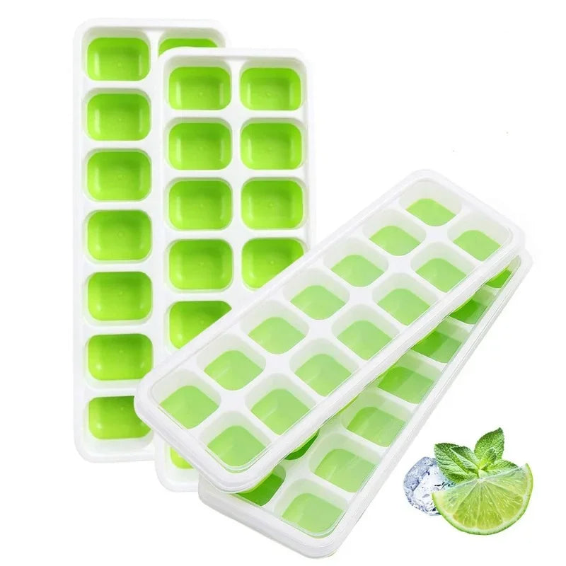14 Grid Ice Cube Tray Silicone Mold Square Ice Cube Tray Mold Ice Cube Maker Non-toxic Durable Bar Pub Wine Ice Blocks Maker - Smarsty