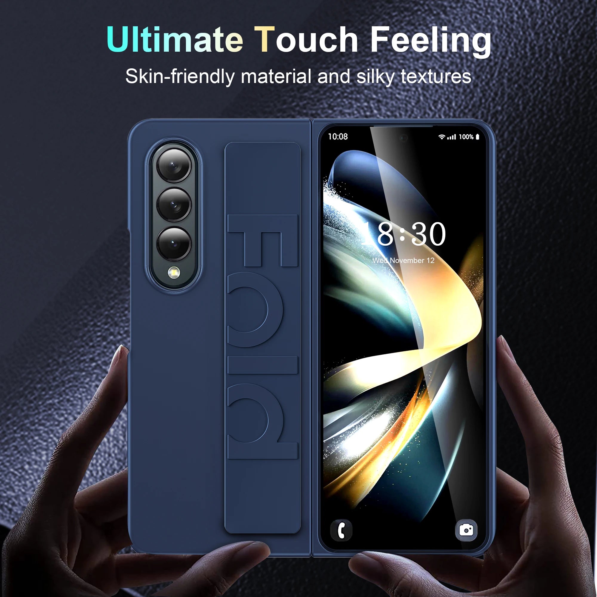 Ultra Thin Matte Galaxy Fold Case With Wrist Strap Pro - Smarsty