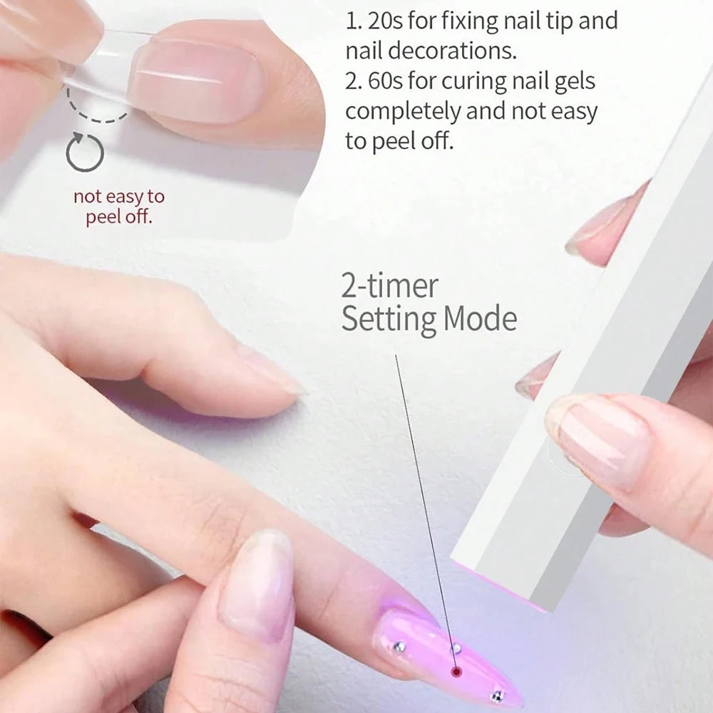 Portable UV LED Nail Dryer Lamp for Quick Drying - Smarsty