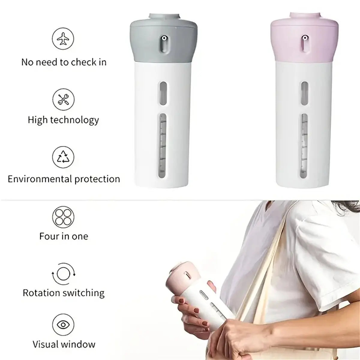 Portable 4 In 1 Leakproof Travel Liquid Dispenser - Smarsty