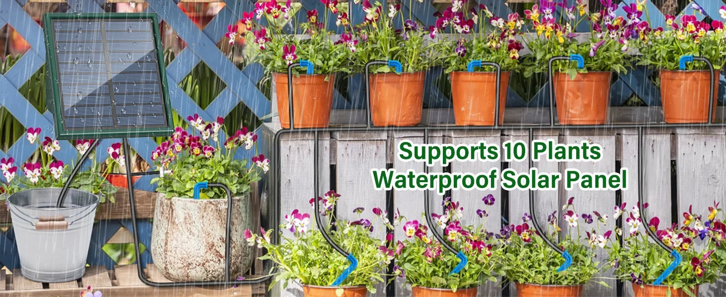 Solar Powered Automatic Drip Irrigation System for Gardens - Smarsty