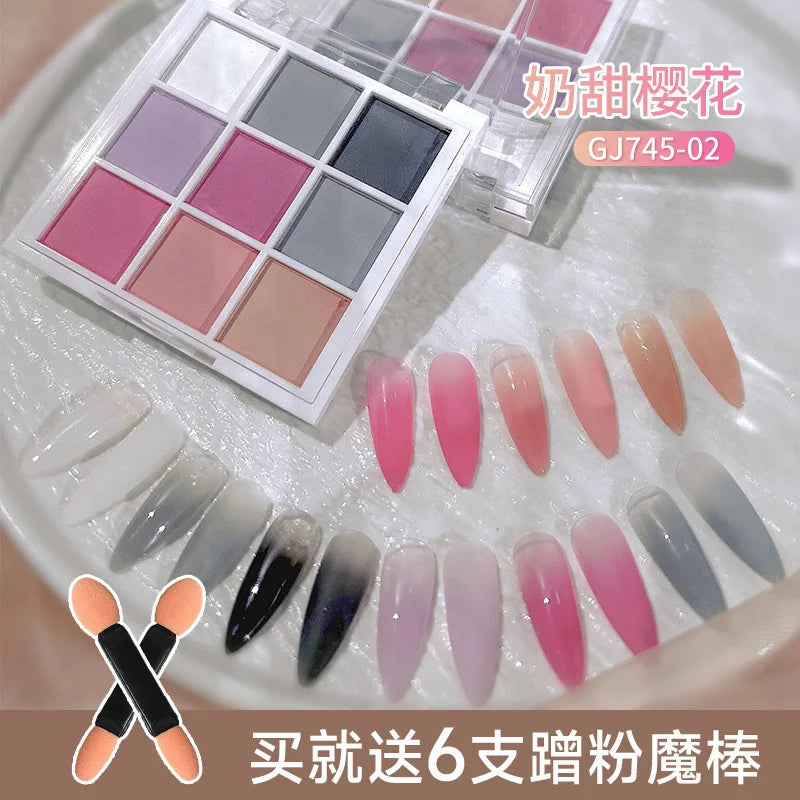 9 Colors Shimmer Nail Powder for Stunning Manicure - Smarsty