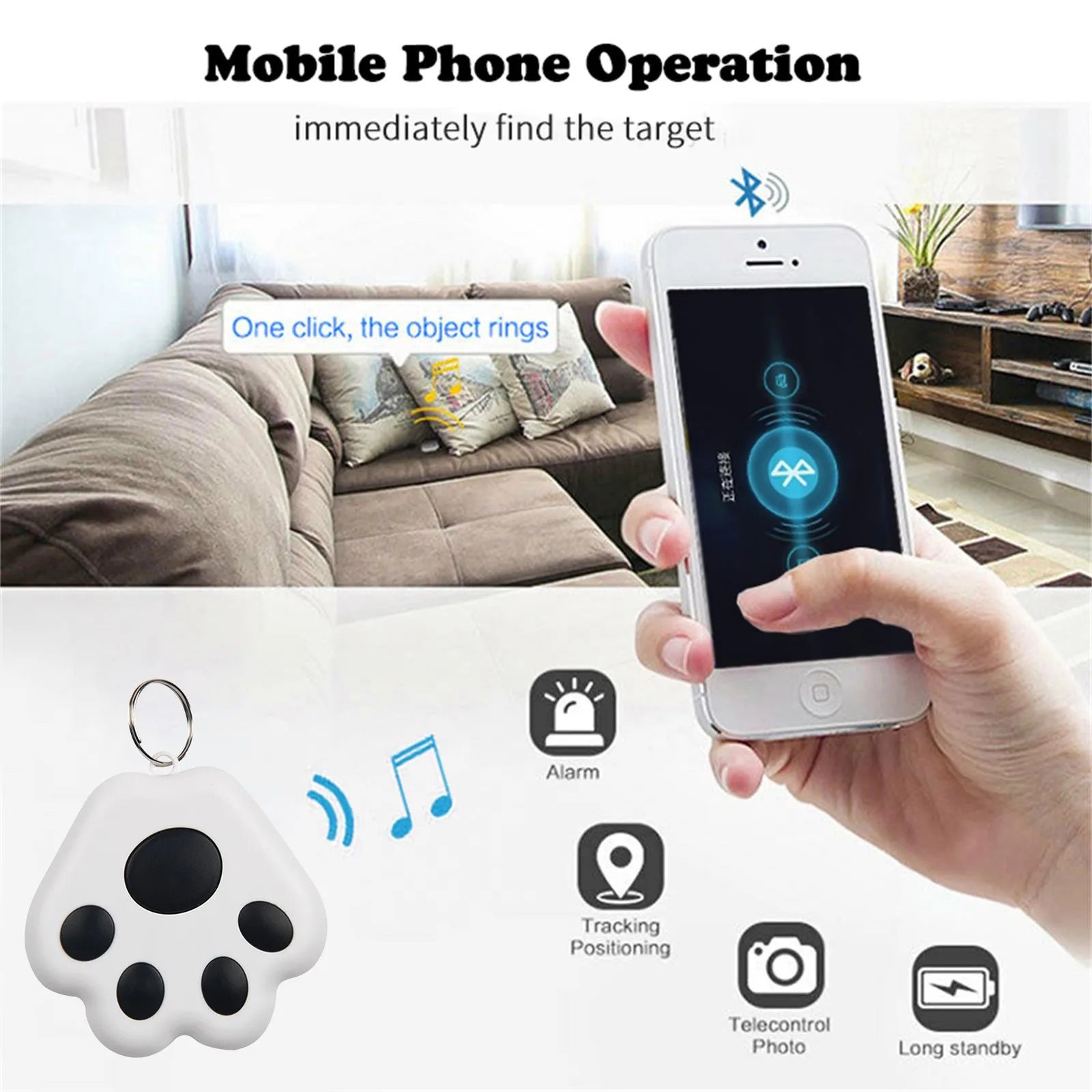 Mini GPS Tracker Bluetooth Anti-Lost Device for Pets and Kids - Smarsty