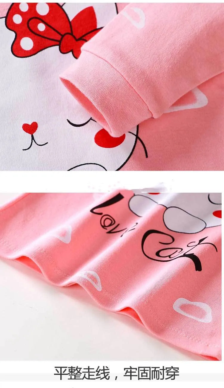Cotton baby girl clothing winter newborn baby clothing set 2 sets of spring children's pajamas 0-5 year old baby cartoon casual by Smarsty
