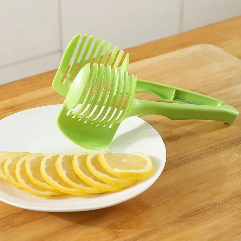 Stainless Steel Kitchen Handheld Orange Lemon Slicer Tomato Cutting Clip Fruit Slicer Onion Slicer KitchenItem Cutter Accessorie by Smarsty