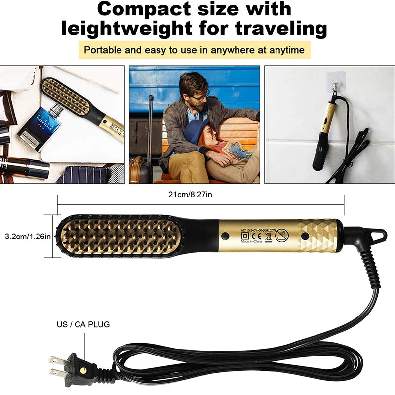 Electric Hot Comb Straightener for Quick Beard Care - Smarsty