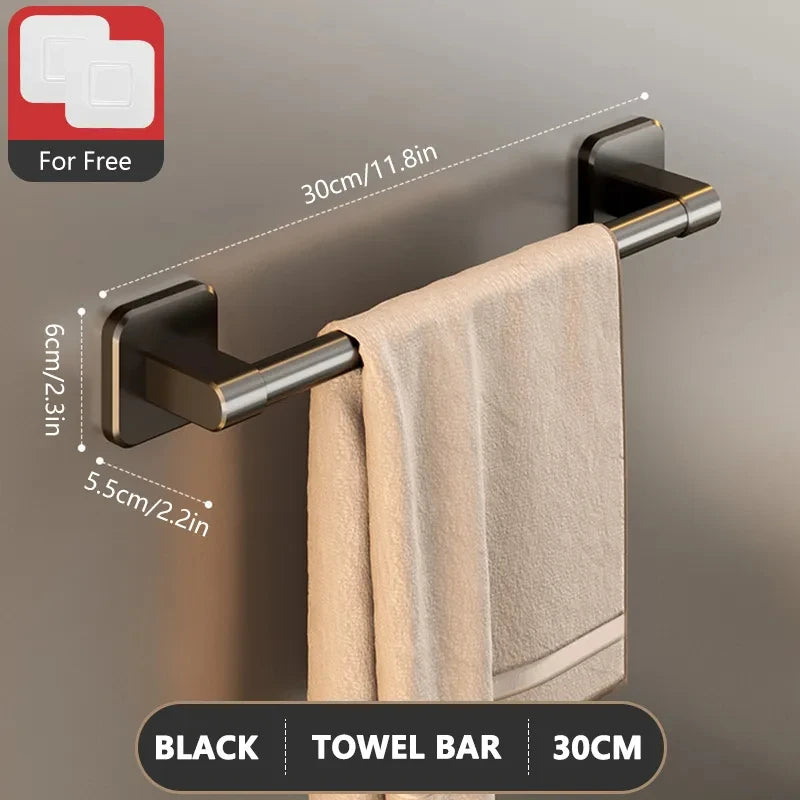 Non Perforated Suction Cup Towel Rack for Bathroom Storage - Smarsty