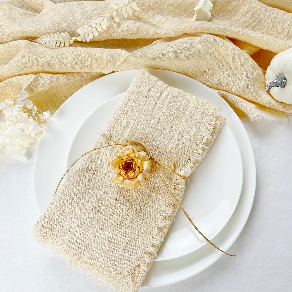 Reusable Cotton Wedding Napkins for Rustic Table Decor - Smarsty