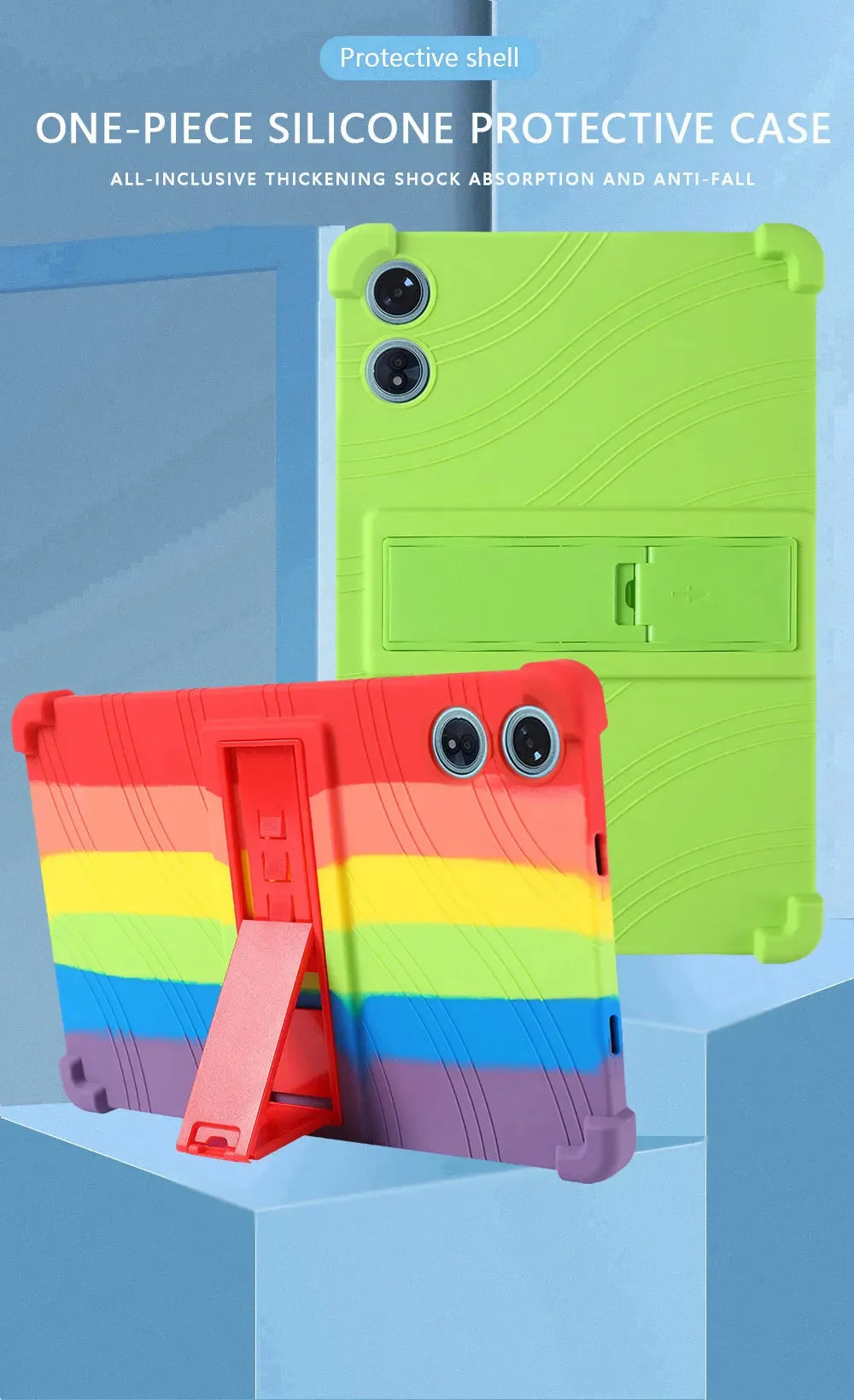 For Teclast P50 AI Tablet 11" Android 15 Case Shockproof Cover Soft Silicon Stand Protective Shell