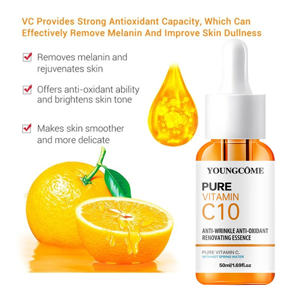Vitamin C Serum with Hyaluronic Acid for Dark Skin Brightening - Smarsty