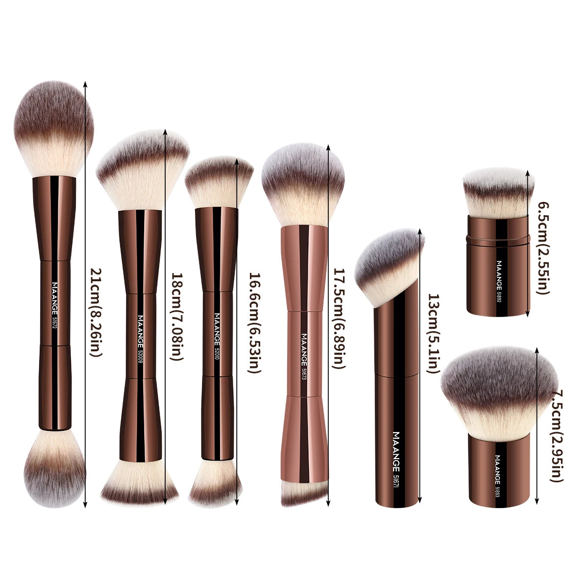 MAANGE Double Head Makeup Brush Set for Flawless Application - Smarsty