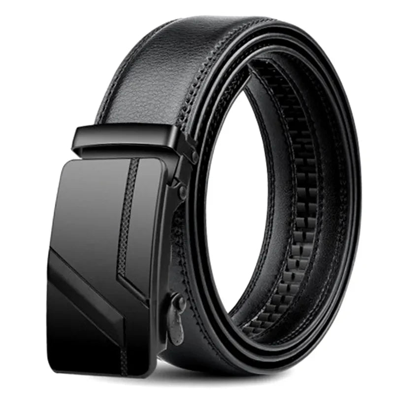Luxury Men's Leather Belt with Metal Buckle Durable Soft Design - Smarsty