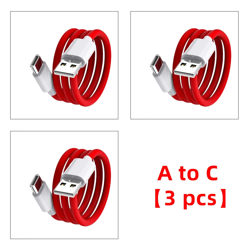 Oneplus 13 12 11 Cable Original 80W Supervooc Warp Charge Usb Type C Cable 100W Fast Charge One Plus 10T Nord CE 4 10 Ace 3 Pro - Smarsty