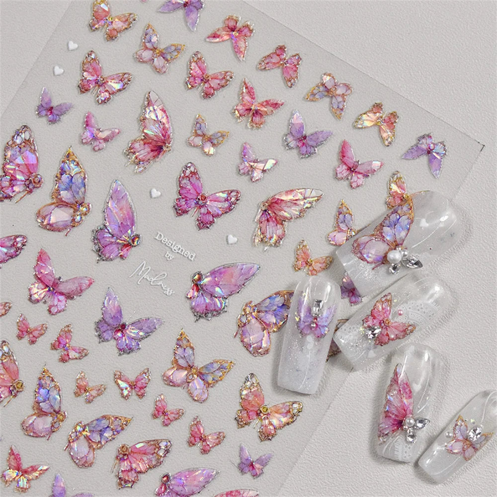 Kawaii Butterfly Nail Stickers for Stunning Manicure Decor - Smarsty