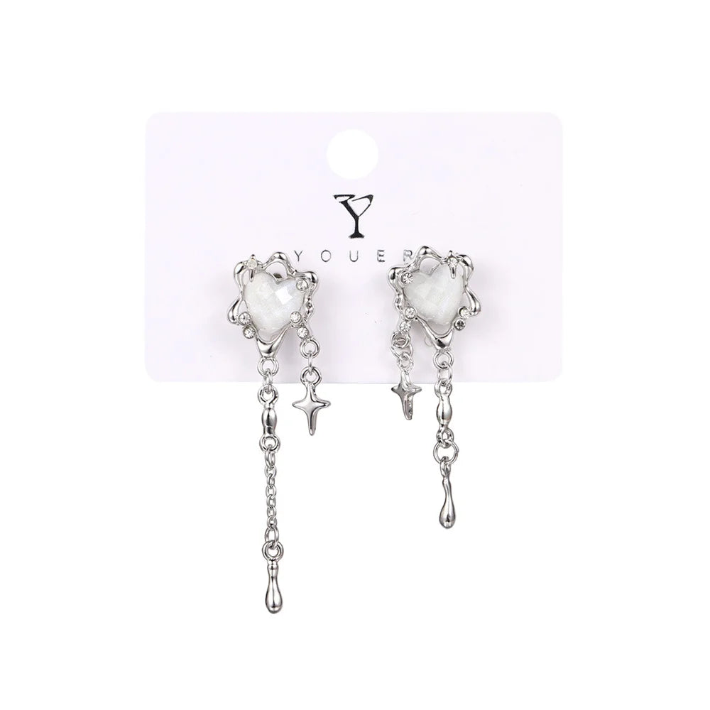 Trendy Star Tassel Clip Earrings for Women Fashion Jewelry - Smarsty