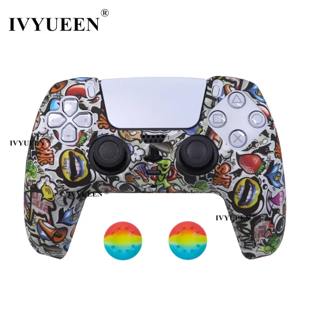 Water Transfer Printing Silicone Case for PS5 Controller - Smarsty
