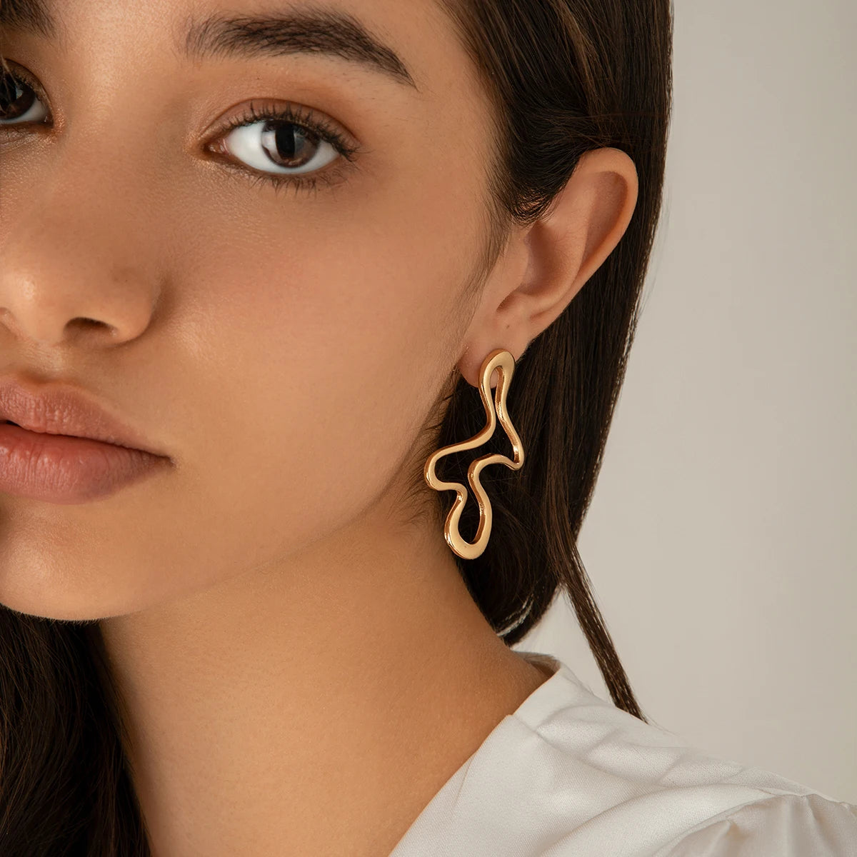 Minimalist Gold Geometric Stud Earrings for Women’s Style - Smarsty