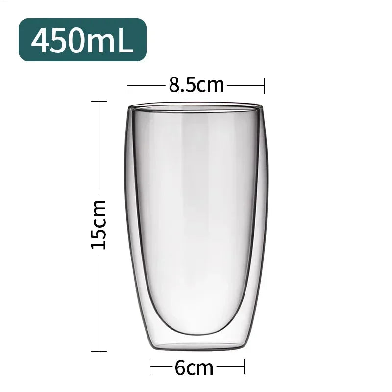 Double Bottom Thermal Glass Coffee Cup Set - Smarsty
