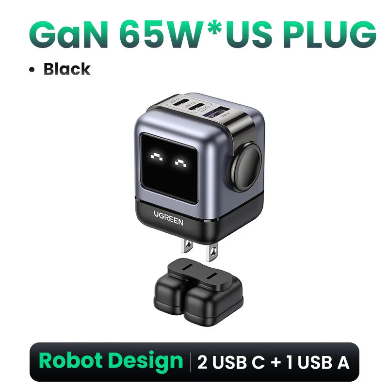 65W GaN Charger With PD3.0 PPS Fast Charge Compact Travel - Smarsty