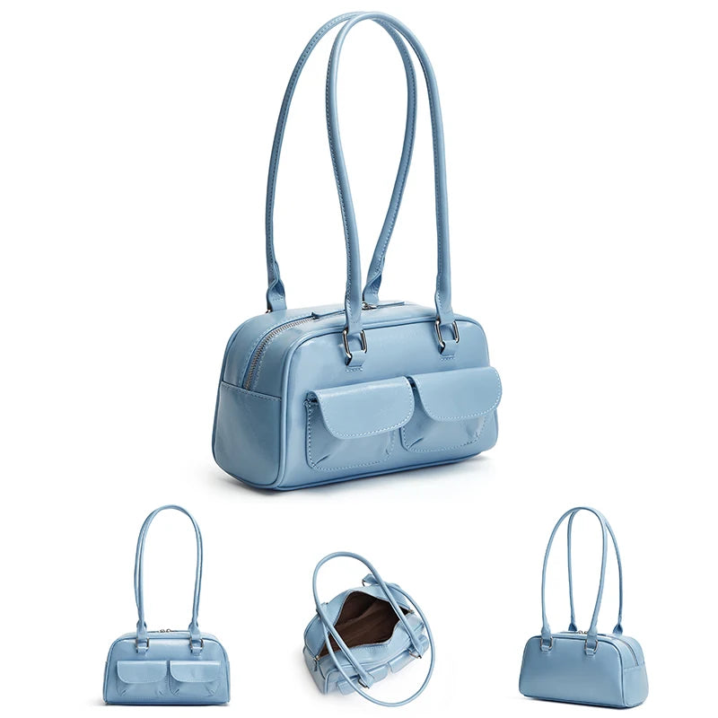 PU Leather Bowling Bag For Women With Multi Pocket Storage - Smarsty