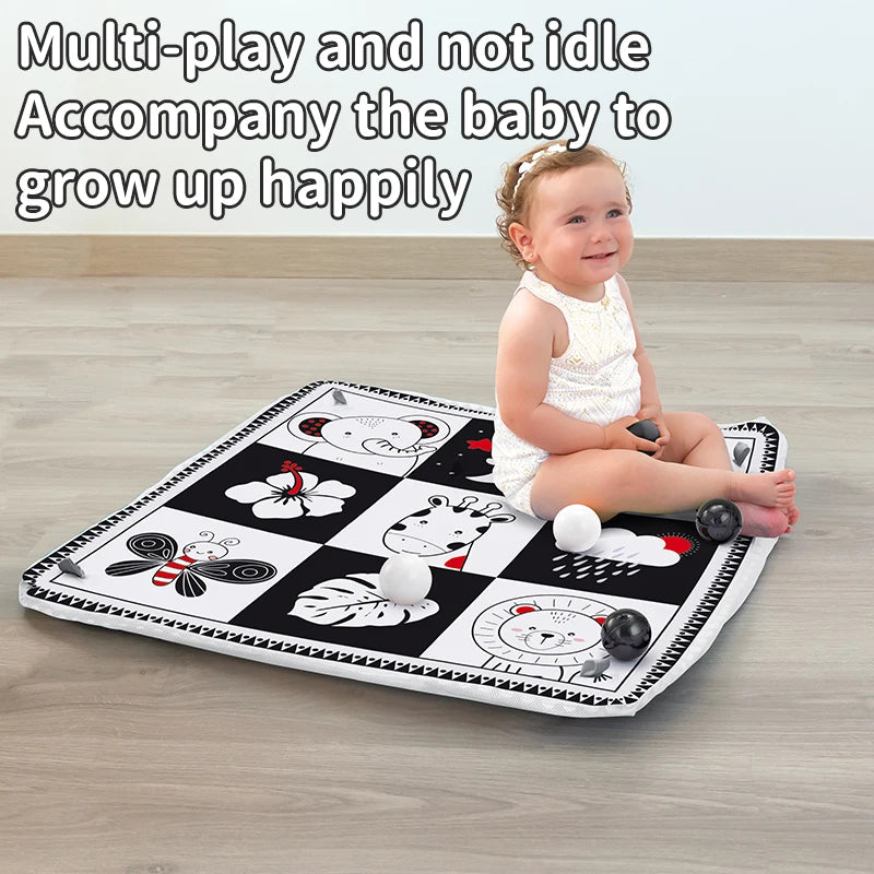 Baby Play Gym Mat With Rack For Tummy Time Crawling - Smarsty
