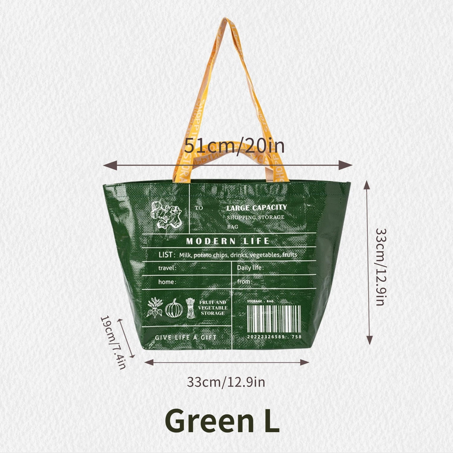Waterproof Large Capacity Grocery Shopping Bag One Shoulder - Smarsty