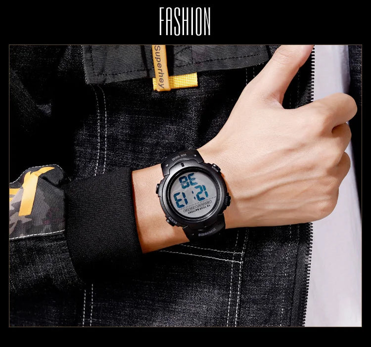 Waterproof Digital Sport Watch with 10 Year Battery Life - Smarsty