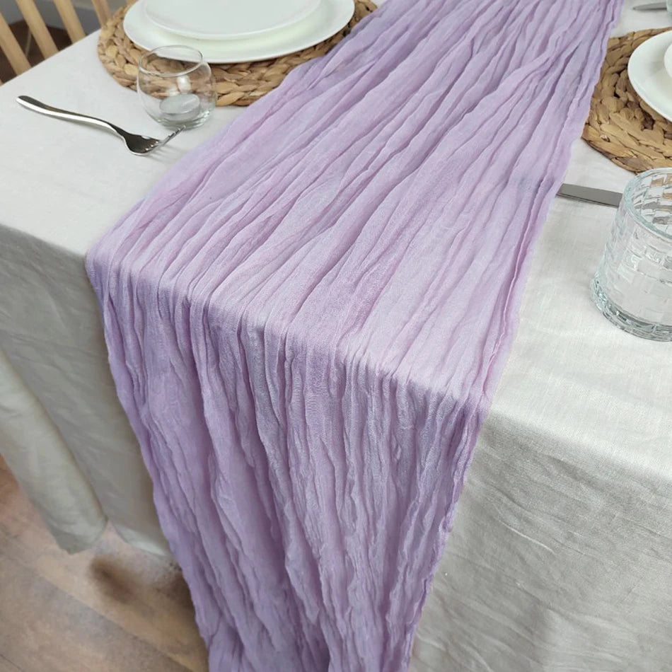 Wrinkle Gauze Table Runner for Elegant Dining Decor - Smarsty