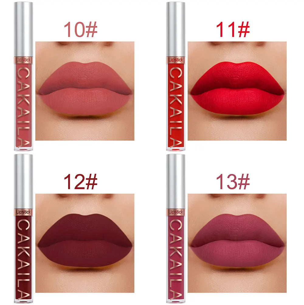CAKAILA 10 Piece Nude Lip Gloss Set Long Lasting Velvet Finish - Smarsty