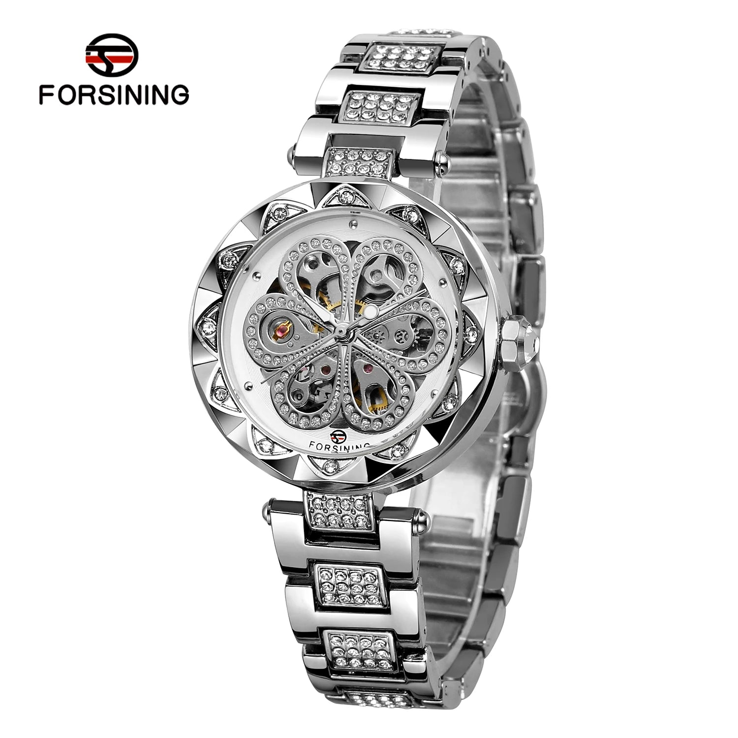 Forsining Women's Skeleton Watch with Luminous Hands - Smarsty