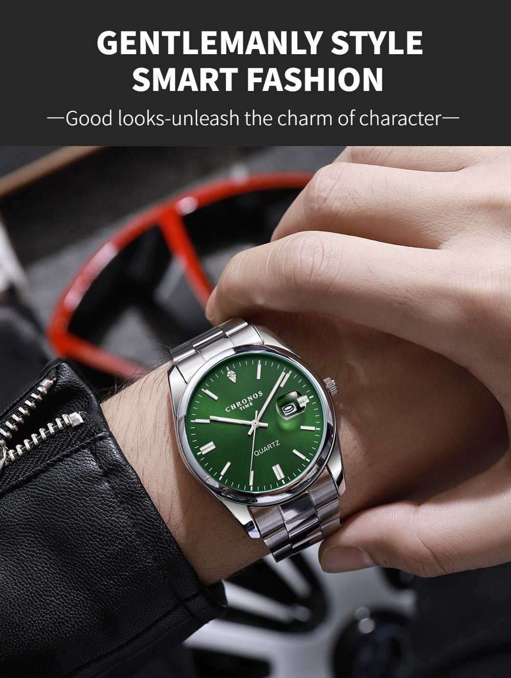 Luxury Waterproof Men's Wristwatch with Luminous Date Feature - Smarsty