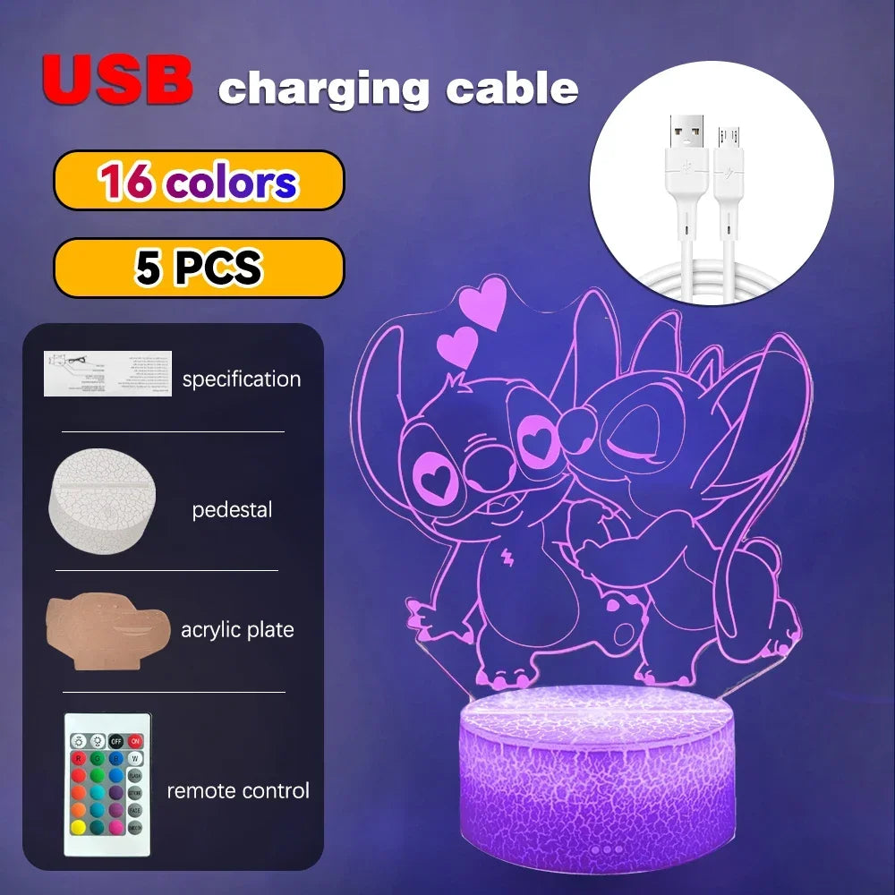 3D Illusion LED Night Light with Remote Control - Smarsty