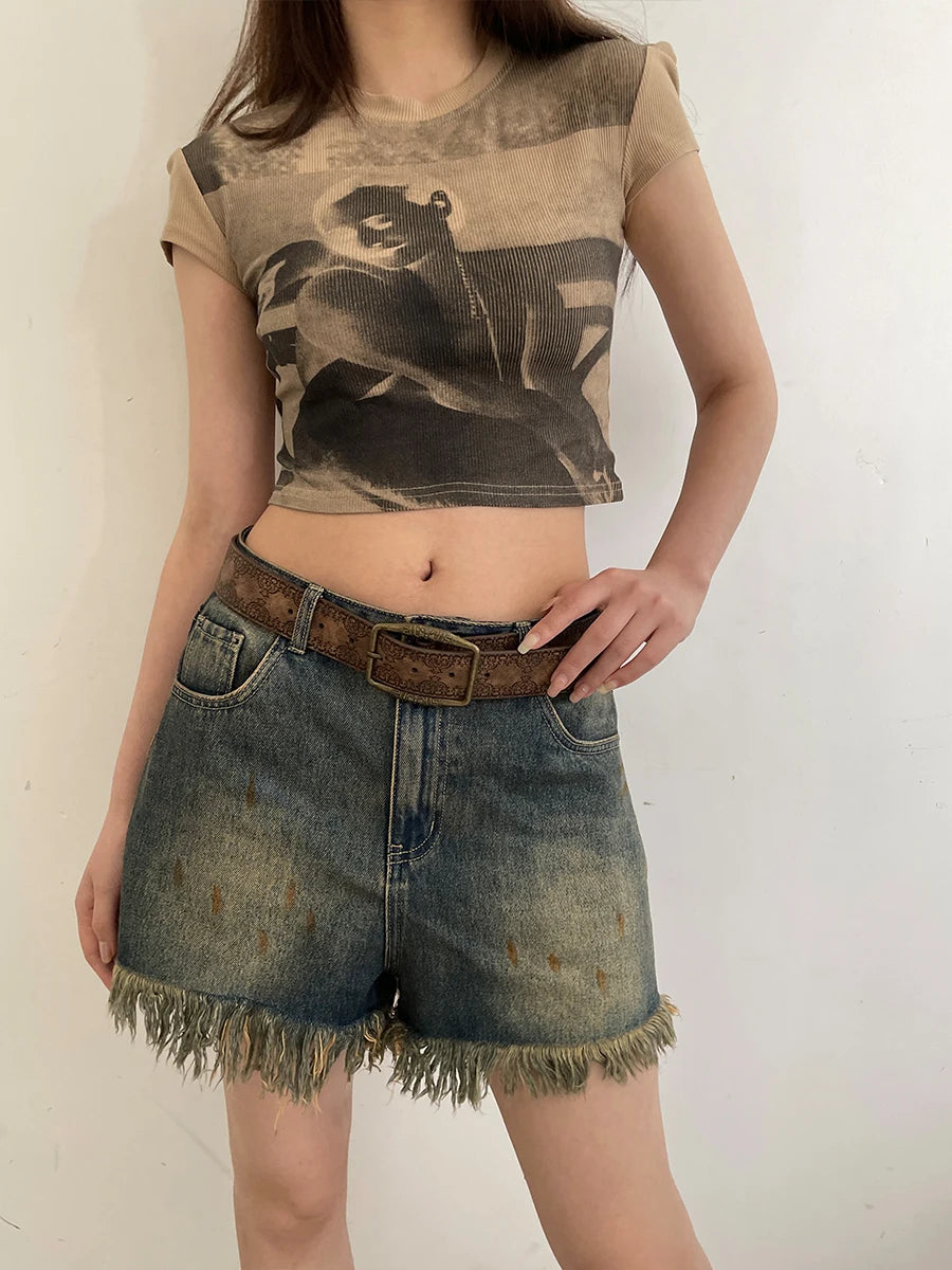 Y2K Retro Women Belt Casual PU Leather Brown - Smarsty