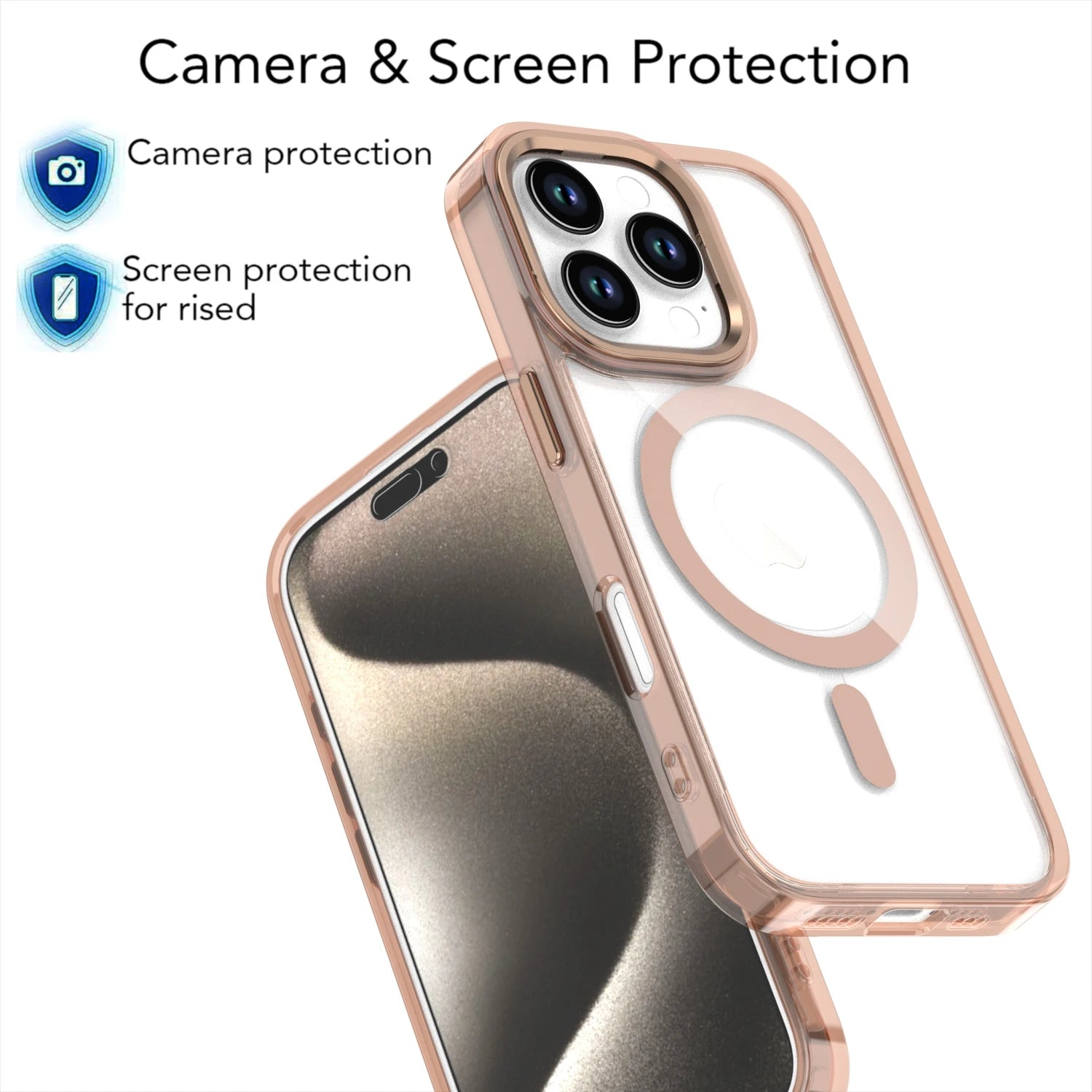 High hardness Magnetic Magsafe Metal Lens Buttons Clear Case For iPhone 16 Pro Max 15 Pro Max 14 Pro 13 12 11 X XS Protect Cover