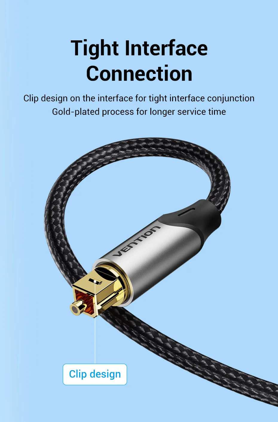 Vention Digital Optical Audio Cable for Superior Sound Quality - Smarsty