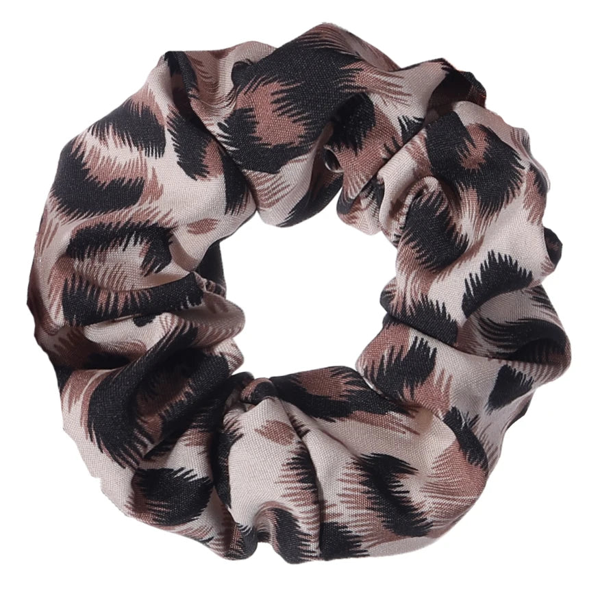 Leopard Print Scrunchie High Elastic Hair Tie Elegant - Smarsty