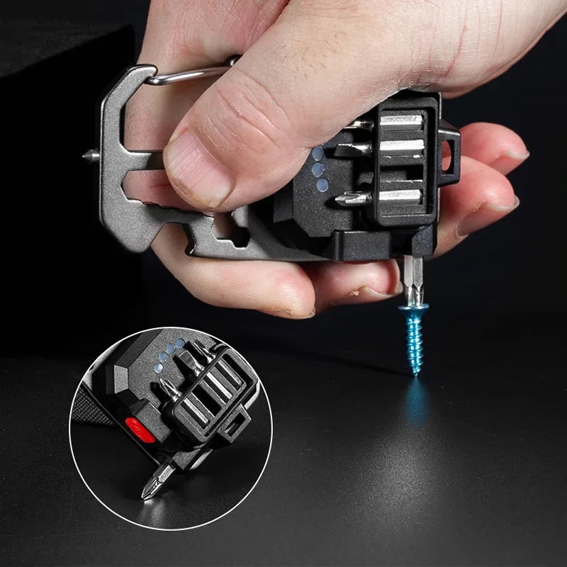 COB Keychain Work Light with Battery Display 8Mode Rechargeable High Lumens Portable LED Light for Camping Hiking Running by Smarsty