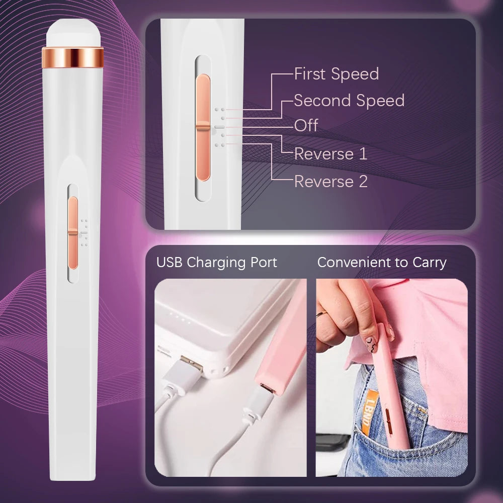 Portable 5 in 1 Electric Nail Drill Set for Professional Manicures - Smarsty