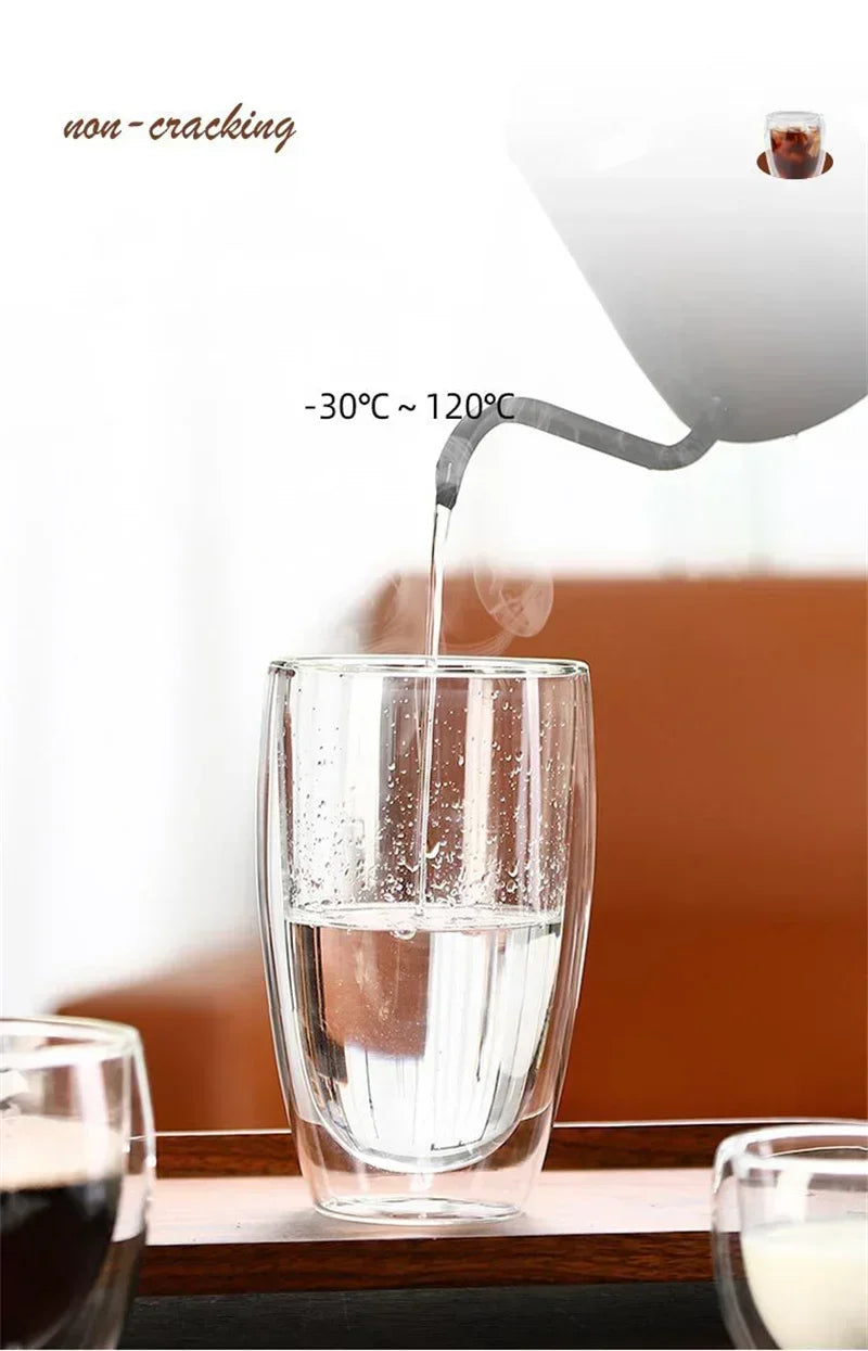 Double Wall Insulated Glass Cups for Hot Drinks - Smarsty