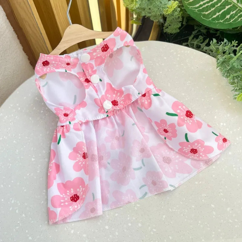Cute Dog Princess Dress with Bow and Lace - Smarsty
