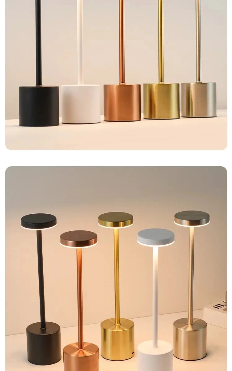 Rechargeable Touch Sensor LED Table Lamp with Adjustable Colors - Smarsty