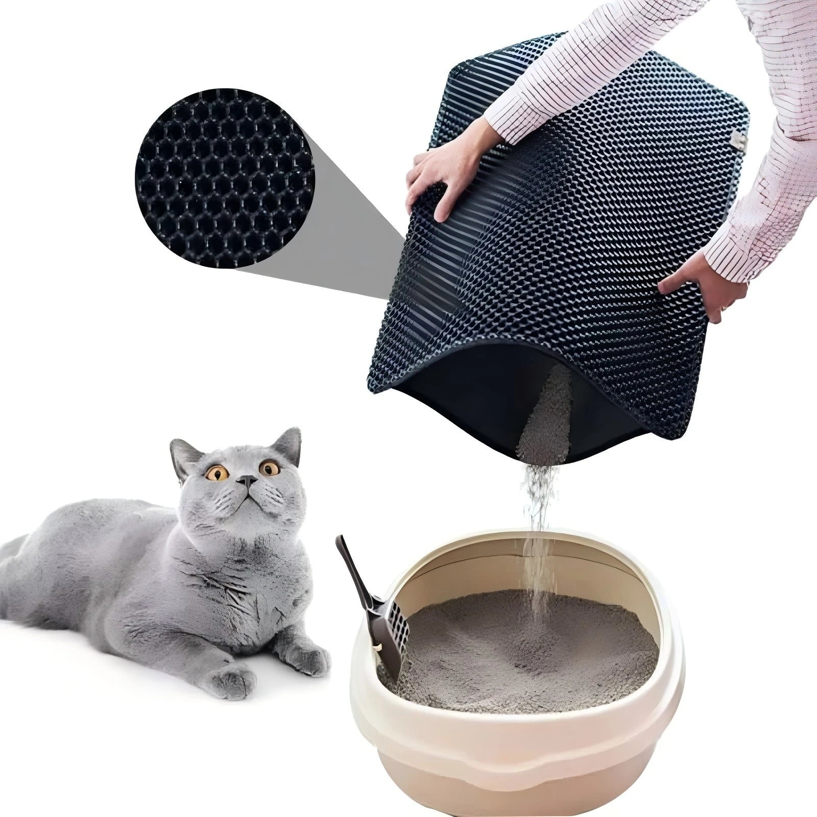 Double Layer Waterproof Cat Litter Mat for Easy Cleaning - Smarsty